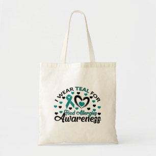 Cute I Teal For Food Allergies Awareness Gift T-Sh Tote Bag
