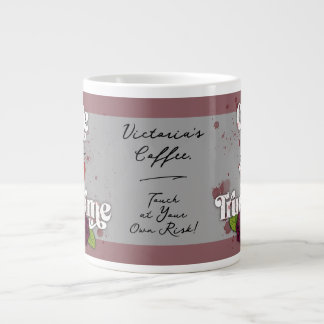 Cute & I ❤️ True Crime.–Personalized Name Large Coffee Mug