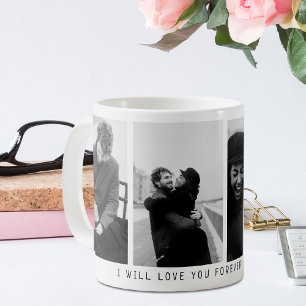 Cute 'I Will Love You Forever' Photo Collage Coffee Mug