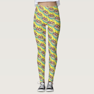 Cute Ice Cream Banana Split    Leggings