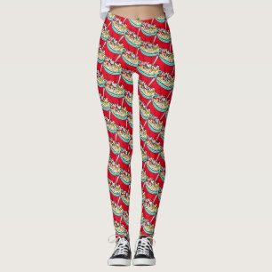 Cute Ice Cream Banana Split   Leggings
