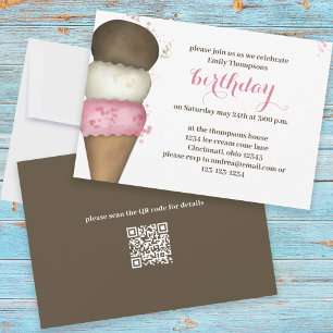 Cute Ice Cream Birthday Template