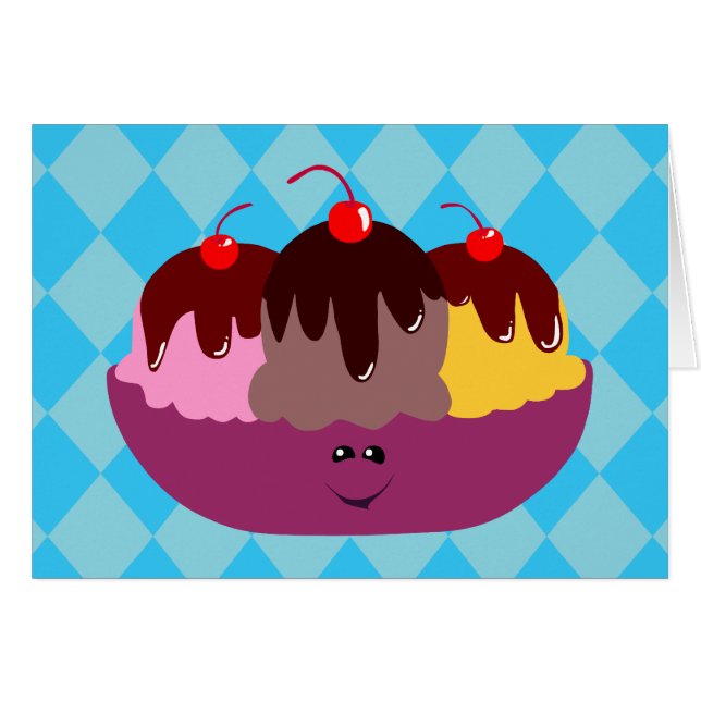 Cute Ice Cream Bowl (Front Horizontal)