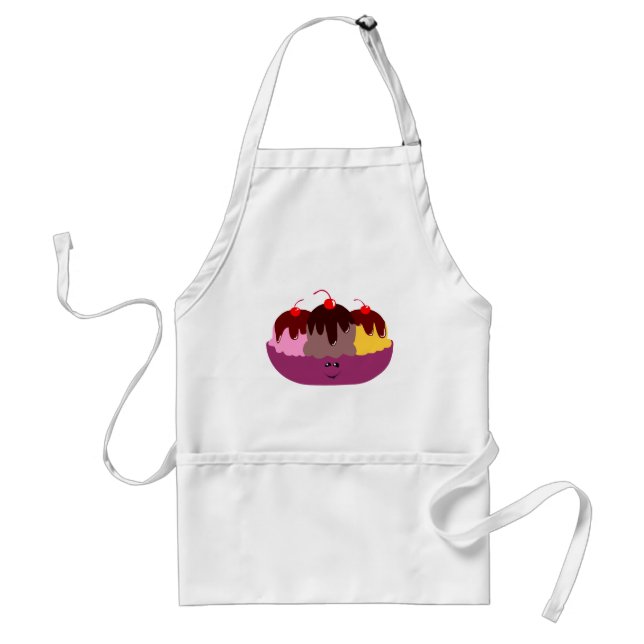 Cute Ice Cream Bowl Standard Apron (Front)