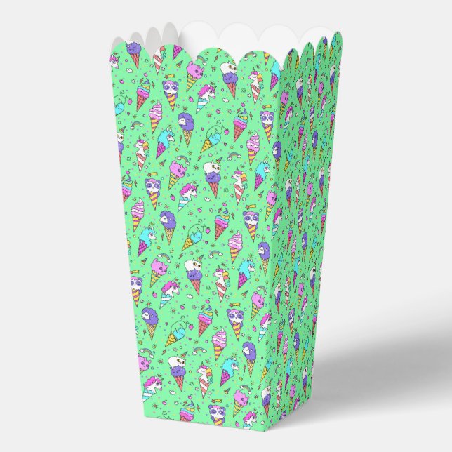 cute ice-cream can unicorn pattern favour box (Back)
