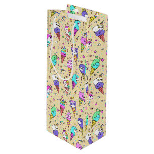 cute ice-cream can unicorn pattern wine gift bag