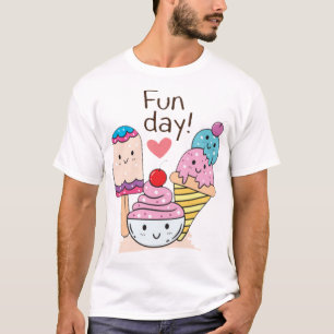 Cute ice cream cartoon T-Shirt