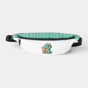Cute ice cream eating dino bum bags
