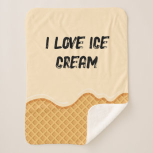 Cute ice cream for her Funny sweet illustration Sherpa Blanket
