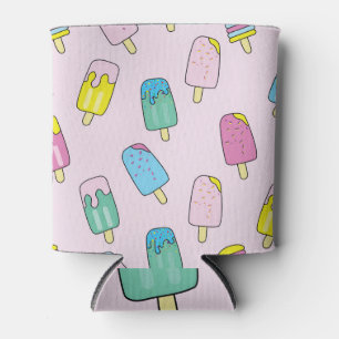 Cute ice cream: fruit pattern. can cooler