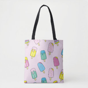 Cute ice cream: fruit pattern. tote bag