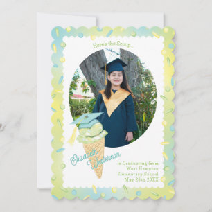 Cute Ice Cream Graduation Announcement Photo