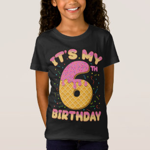 Cute Ice Cream It's my 6th Birthday 6 years Girl T-Shirt