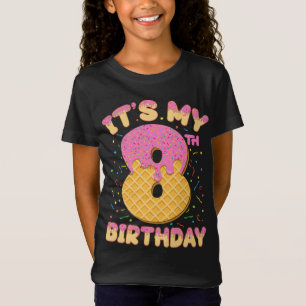 Cute Ice Cream It's my 8th Birthday 8 years Girl T-Shirt