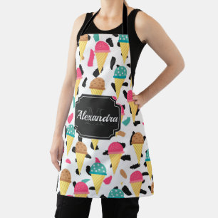 Cute Ice Cream Pattern Apron
