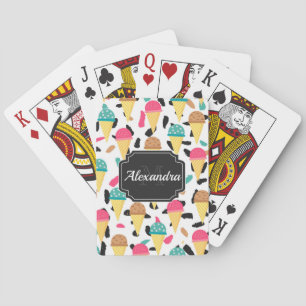 Cute Ice Cream Pattern Playing Cards
