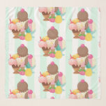 Cute Ice Cream Pattern Scarf<br><div class="desc">A summertime pattern with a bowl of ice cream with 3 delicious scoops covered in candy sprinkles. An ice cream cone also with 3 scoops of chocolate, vanilla and strawberry. A dessert bowl filled with neopolitan flavoued ice cream with a delicious cherry on top.</div>