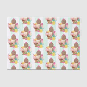 Cute Ice Cream Pattern Tissue Paper