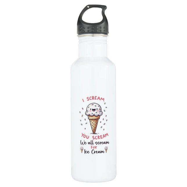 Cute Ice Cream Pun  710 Ml Water Bottle (Front)