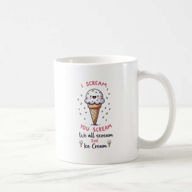 Cute Ice Cream Pun  Coffee Mug (Right)