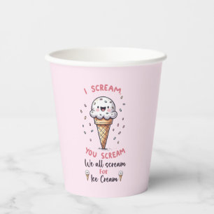 Cute Ice Cream Pun Paper Cups