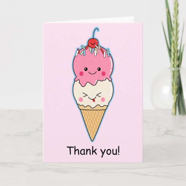 Cute Ice Cream Thank You (Front)