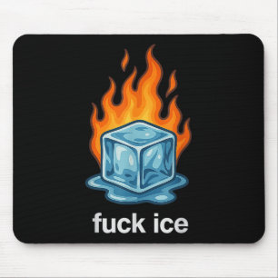 Cute Ice Cube On Fire For Ice Protest Deportation  Mouse Mat