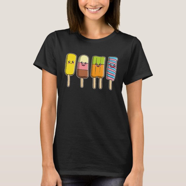 Cute Ice Drop Ice Cream Squad T-Shirt (Front)