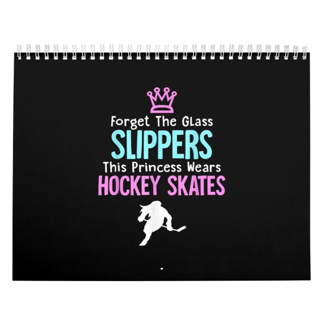 Cute Ice Hockey Girls Gift Women Quote Calendar (Cover)