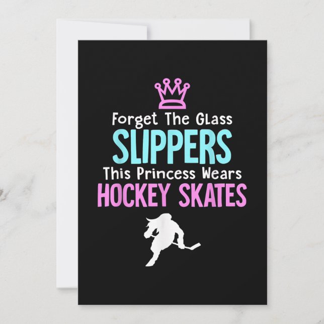 Cute Ice Hockey Girls Gift Women Quote Holiday Card (Front)