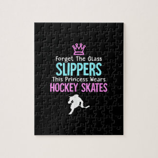 Cute Ice Hockey Girls Gift Women Quote Jigsaw Puzzle