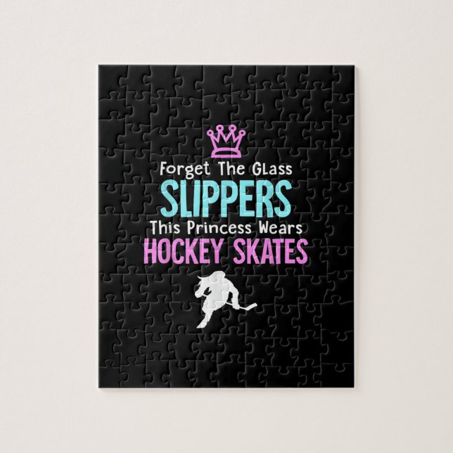 Cute Ice Hockey Girls Gift Women Quote Jigsaw Puzzle (Vertical)