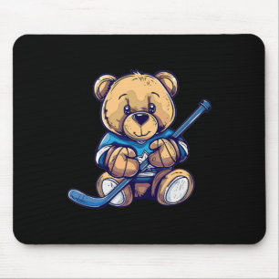Cute Ice Hockey Mouse Mat
