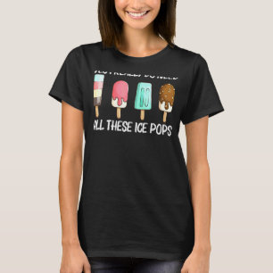 Cute Ice Pop For Men Women Ice Cream Frozen Food T-Shirt