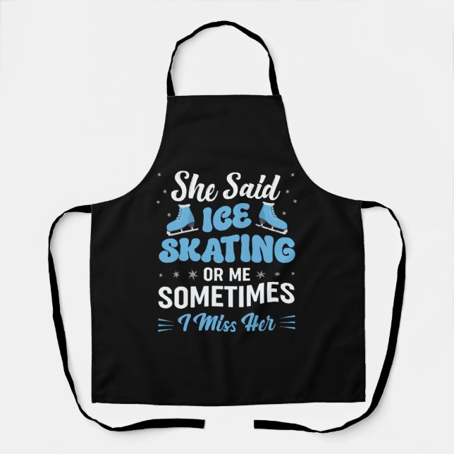 Cute Ice Rink Synchronised is Calling Apron (Front)