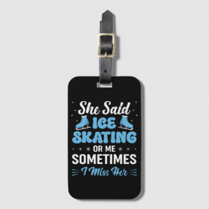 Cute Ice Rink Synchronised is Calling Luggage Tag