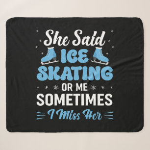 Cute Ice Rink Synchronised is Calling Sherpa Blanket