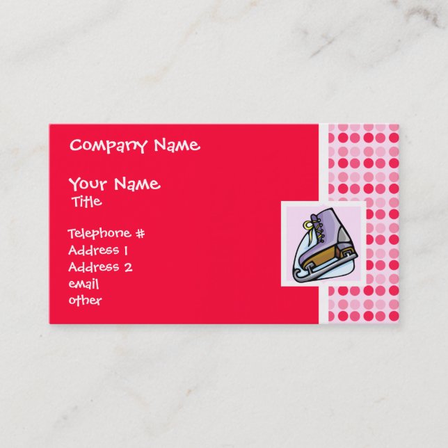 Cute Ice Skate Business Card (Front)