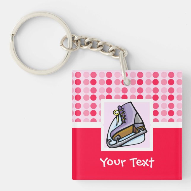 Cute Ice Skate Key Ring (Front)