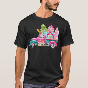 Cute Icecream Gnomes Truck Funny Summer Lovers Gif T-Shirt