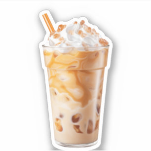 Cute "Iced Coffee" Illustration Vinyl