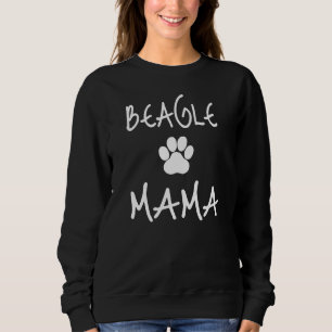 Cute Idea For Beagle Mama Moms Women Paw Print Sweatshirt