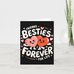 Cute Ies Forever Hearts Friendship Girls Valentine Card