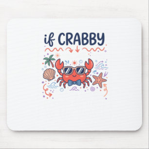 Cute If Crabby Beach Crab With Sungles And Bow Tie Mouse Mat