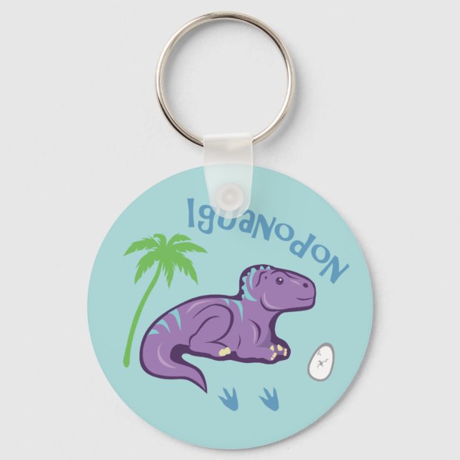 Cute Iguanodon Key Ring (Front)