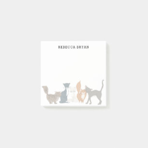 Cute Illustrated Cat Breeds Personalised 02 Post-it Notes