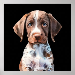 Cute illustrated dog poster