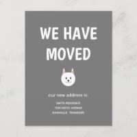 Cute Illustrated Dog We have Moved