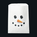 Cute Illustrated Snowman Face Christmas Favour Bags<br><div class="desc">Hand drawn snowman face on custom favour bag,  or transfer to any product. Original illustration by Becky Nimoy.</div>