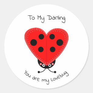 Cute Illustrated You are my Lovebug Sticker